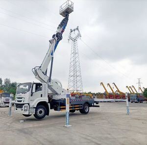 Factory Price for Sale Isuzu 36m 43m 45m Aerial Work Platform Insulated Blue Hydraulic Lift Truck Telescopic Aerial Lift Truck