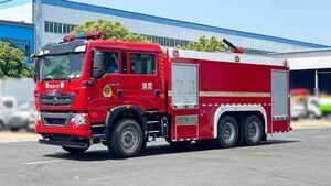Sinotruk 12t Foam Fire Truck For Global Distribution And Fire Suppression